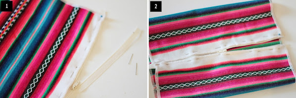 turn a table placemat into a large clutch purse