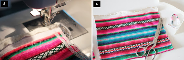 DIY turn a table placemat into a large clutch purse