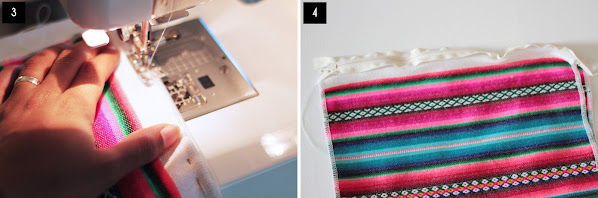DIY turn a table placemat into a large clutch purse