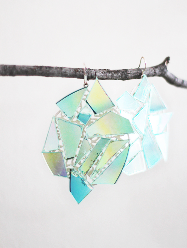 DIY kaleidoscope earrings