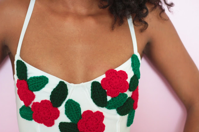 DIY Floral Crochet Bathing Suit