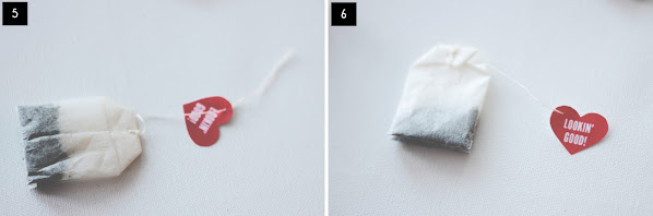 diy valentines day tea bags