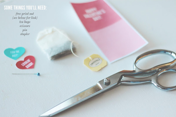 diy valentine's day tea bags