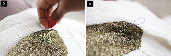 DIY golden elbow patches